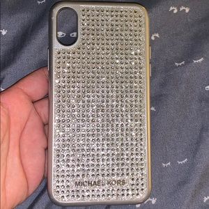 MK Silver Bling phone case for IPhone XS